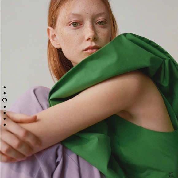 zara green poplin shirt